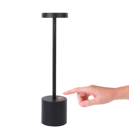 Lámpara de Escritorio Negra Gadnic con Luz LED Recargable