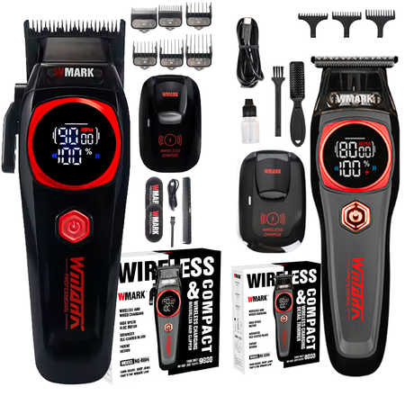 Kit Wmark Cortadora De Pelo Carga Inalam. NG-8004 + Trimmer