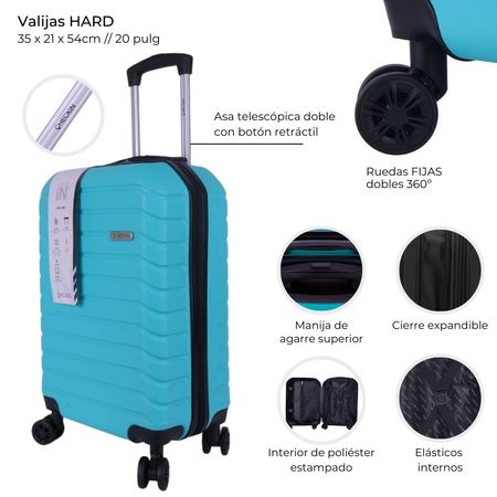 Valija Check In Turquesa 20 39904 Celeste Rayas