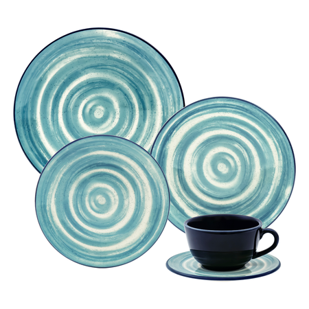 Juego de vajilla Platos x 30 Piezas Oceanica para 6 pers