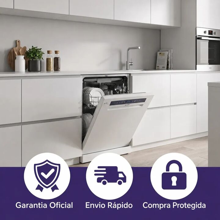 Lavavajillas 16 Cubiertos Candy Cf6c4f1pw Inverter 8 Lavados - Vista 9