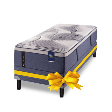 COLCHON SOMMIER DE REGALO SERTA PENSILVANIA RESORTES TEJIDO DE PUNTO 90X190