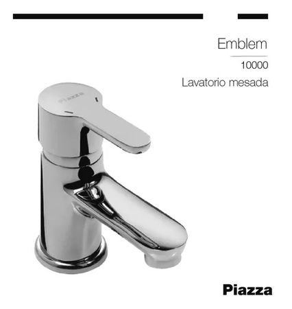 Griferia Lavatorio Mesada Piazza Emblem 10000 Monocomando
