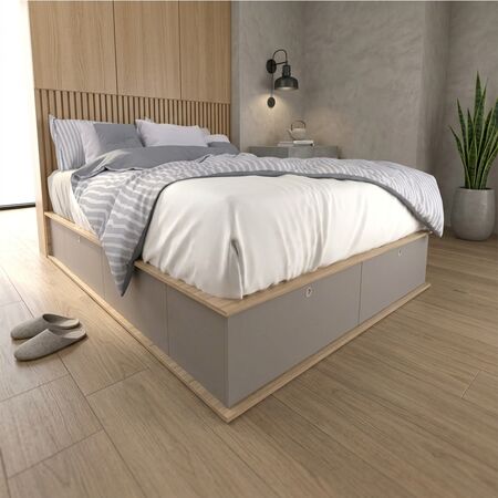 Box 4 Puertas 4 Cajones Coco Bolo|gris C. Tables