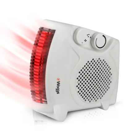 Caloventor Electrico Estufa Portatil Waggs Regulable Blanco