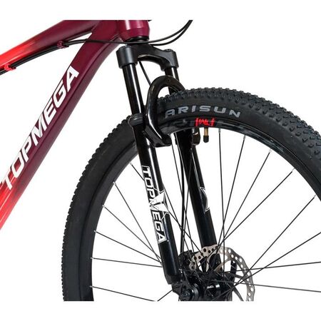Bicicleta Mountain Bike Topmega Sunshine Aluminio Talle M R29 21vel Coral/violeta