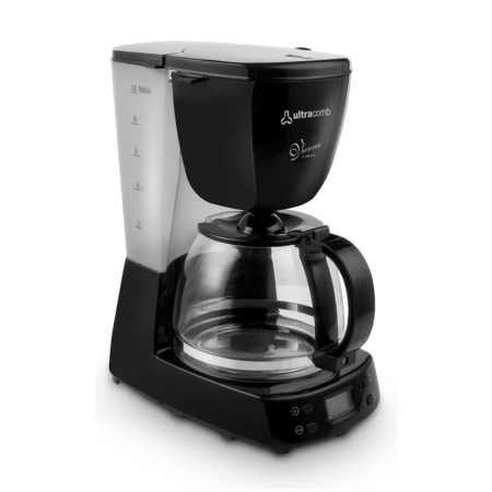Cafetera De Filtro Semi Automática CA-2205 Ultracomb Negra Timer Antigoteo