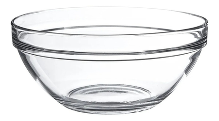 Set 6 Ensaladeras Compotera Recipiente Vidrio Pasabahce 17cm Blanco