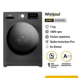 Lavarropas Whirlpool Carga Frontal 7kg Inverter Titanium WNQ07ASDNA