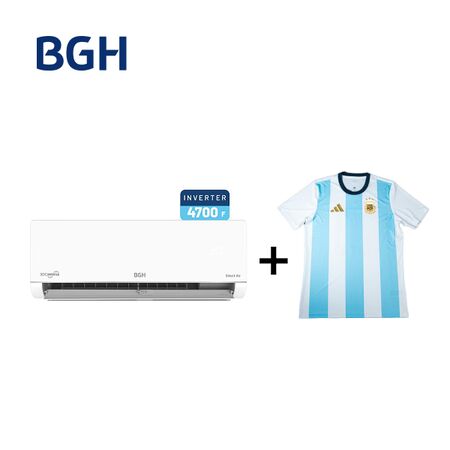 Combo Aire Acondicionado Frío/Calor BGH Split Inverter X 4700F BSI55WCOW + Camiseta BGH adidas Talle L