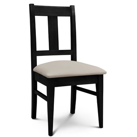 Silla de Comedor Euro lustre Wengue Tapizado Inka Beige Espacity