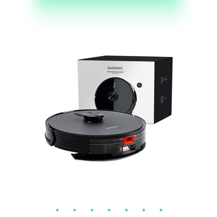 Aspiradora Robot Gadnic Láser 5000 PA Mopa App Inteligente Descarga Automática Batería 3200 mAh 120 Min de Uso - Vista 7