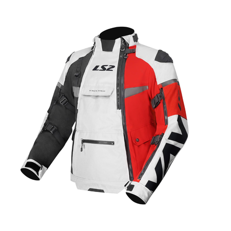 Campera LS2 X-Master Cordura Hombre Gris Negro 