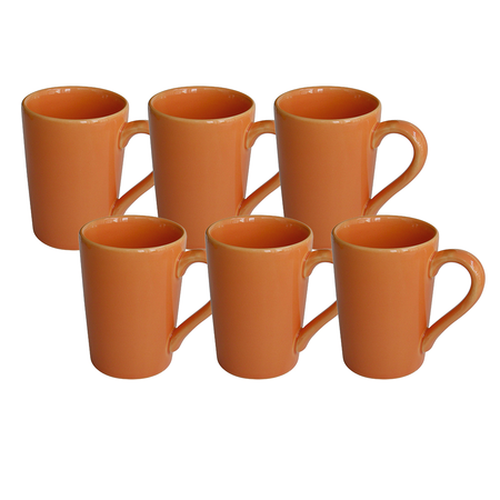 Set X 6 Jarros Mug 230 Cc Naranja - Oxford
