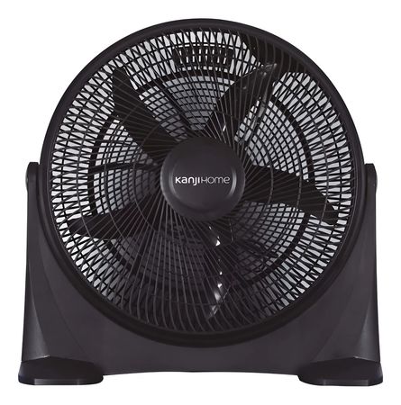 Ventilador De Piso Turbo Kanji Kjh-fh1405 Con 5 Palas 35.56 Cm 50 Negro Negro Plastico 5