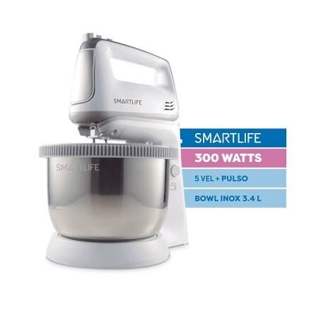 BATIDORA SMARTLIFE HRM5035IX 300W. 5 VEL. BOWL ACERO INOXIDABLE - 4609835 
