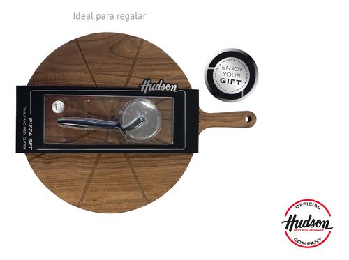 Set De Tabla Para Pizza Y Cortador De Pizza Cbs04 Marrón - Vista 5