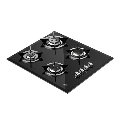Anafe A Gas Tst Spezia 4 Hornallas Vidrio Negro Valvula Negro