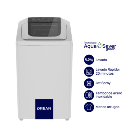 LAVARROPAS DREAN LPDR0680TB CARGA SUPERIOR 800RPM 6.5KG