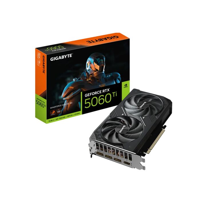 Placa de Video Gigabyte 8GB RTX5060Ti Windforce Max Oc - Vista 1