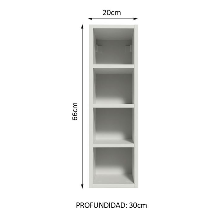 Cava Bodega Porta Botellas 4 Nichos Madesa - Blanco - Vista 2