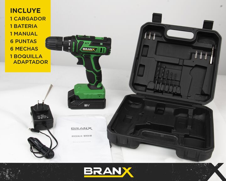 Taladro Atornillador Inalmbrico Branx Bateria 18v Litio - Vista 6