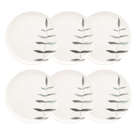 Set X 6 Platos Playos 26 Cm Samambaia Oxford