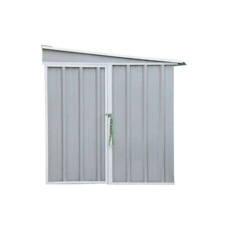 Armario Deposito Galpon de jardin Casi 2x2x2 Techo 1 agua Gris DON ACERO 