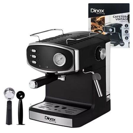 Cafetera Espresso Vintage 1200W Con Vaporizador BAR-CFE1200SL