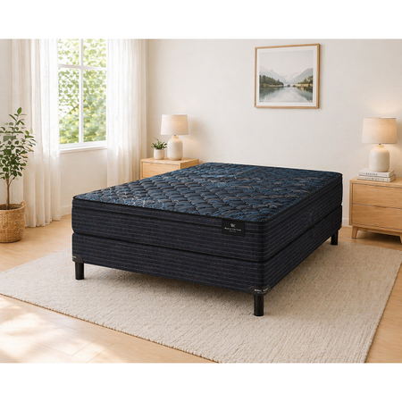 Colchón + Sommier Resortes 1 Plaza King Koil Aspen 140x190x27,5 120kg
