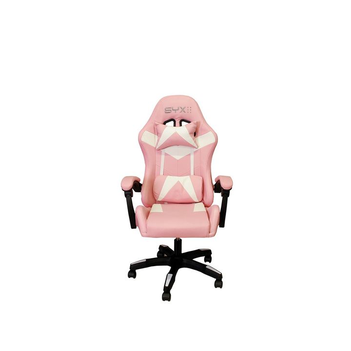 Silla Gamer Syx GCS02 Rosa con Blanco - Vista 3