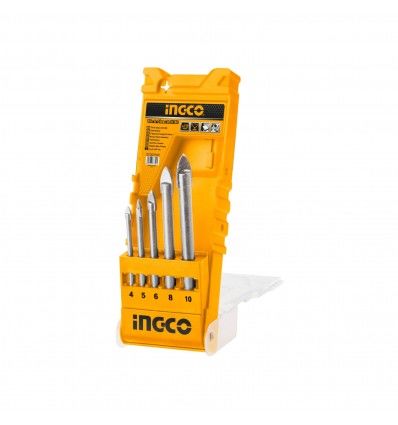 Juego De Mechas Para Vidrio X5 4/5/6/8/10Mm Industrial Ingco Akd7058