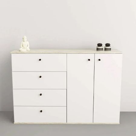 Bahiut 1.30 Mts Linea Home Tables Nevado y Blanco