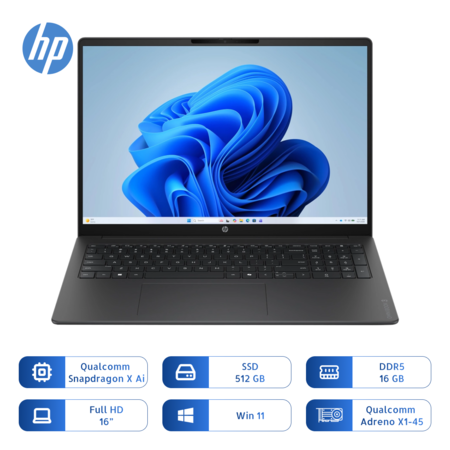 Notebook Hp Omnibook 3 16-bz0010 Snapdragon X X1-26-100 Ai 512gb Ssd 16gb 16 Pulg
