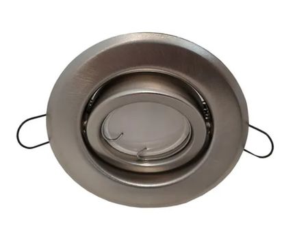 Pack X10 Spot Embutir Led Redondo Luz 7W Calida Plata