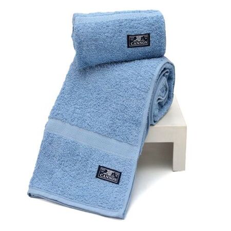 Juego Toalla Y Toallón xl Cannon 520 Gr Algodón 100% CELESTE