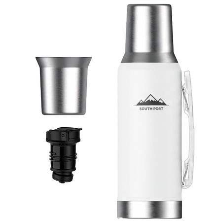 Termo Acero Inoxidable Blanco South Port by Gadnic 12 Litros Manija
