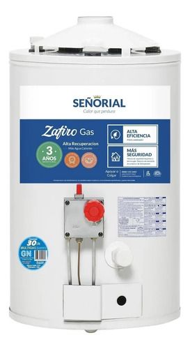 Termotanque Multigas Señorial Zafiro Tsz-30 Blanco 30 Litros - Vista 1