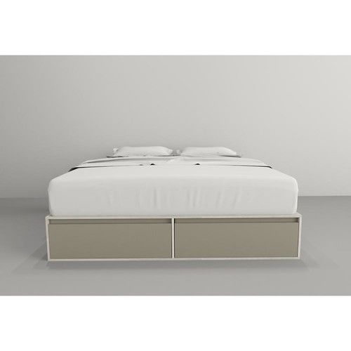 Box de Cama DS Home 2,00 m 4 Cajones 2 Puertas Nevado Gris 203x33x202 cm - Vista 3