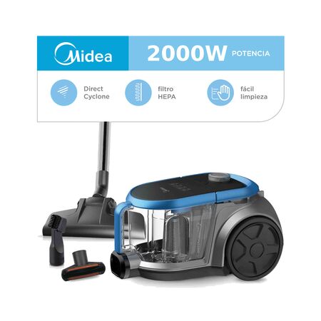 Aspiradora Midea Sin Bolsa- Directcyclone 2000w