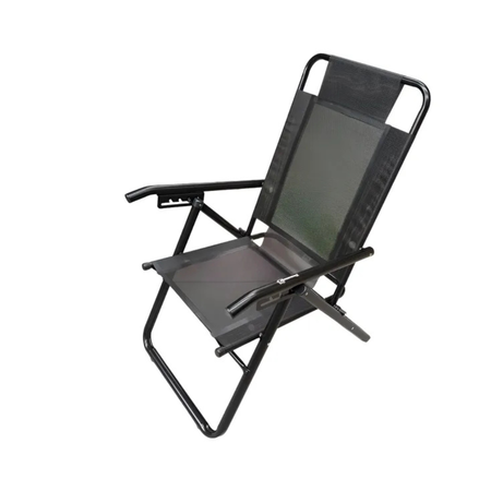 reposera total black descansar 80040 caño aluminio 5 posiciones