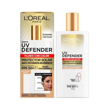 Loreal Paris Protector Solar Fluido Medio Fps50 UV Defender