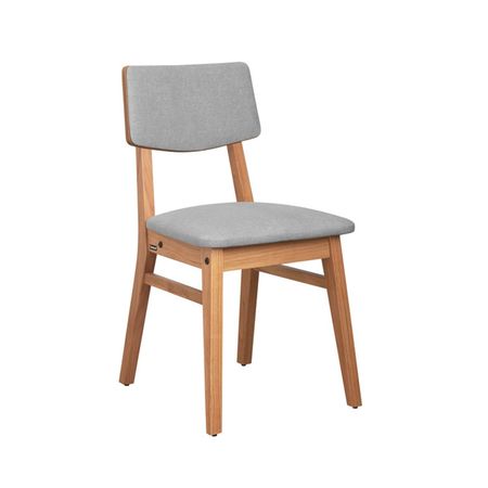 Combo X 2 Sillas Osaka Asiento Tapizado En Tela Genoud Linea Vintag Roble