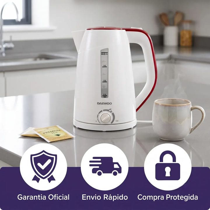 Pava Electrica Daewoo Dek1332 Regulador Corte Mate 2 Litros - Vista 7
