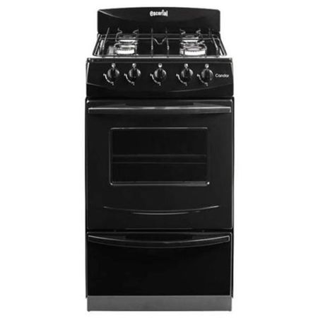 Cocina Escorial CANDOR BLK S2 GN 51Cm Negro Gas Natural