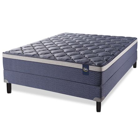 Colchon y Sommier Serta Kentucky Queen Size 150x190cm de Espuma de Alta Densidad + Europillow Suave