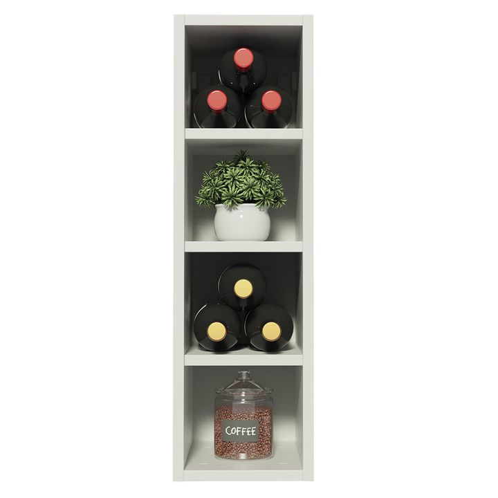 Cava Bodega Porta Botellas 4 Nichos Madesa - Blanco - Vista 3