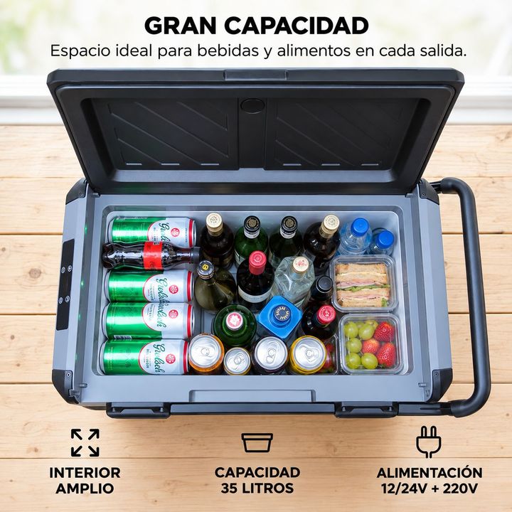Heladera portátil Freezer Terra Outdoors 35L 12/24V -20C - Vista 5