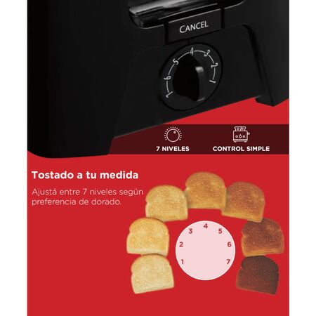 Tostadora Hamilton Beach 22614VAR Acero Inoxidable 2 rodajas 750W 7 niveles
