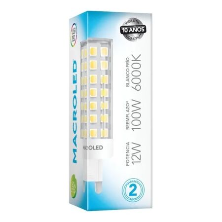 Pack X10 G9 Led 12W Frio
